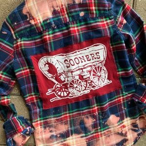 Upcycled OU flannel